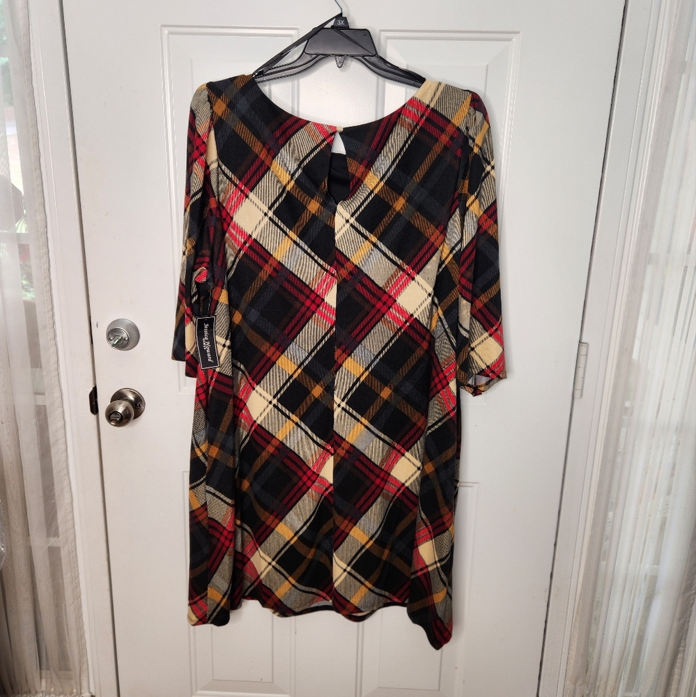 NWT Jessica Howard Plaid Dress‎ Plus  Size 3X